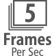 Fino a 5 fotogrammi al secondo